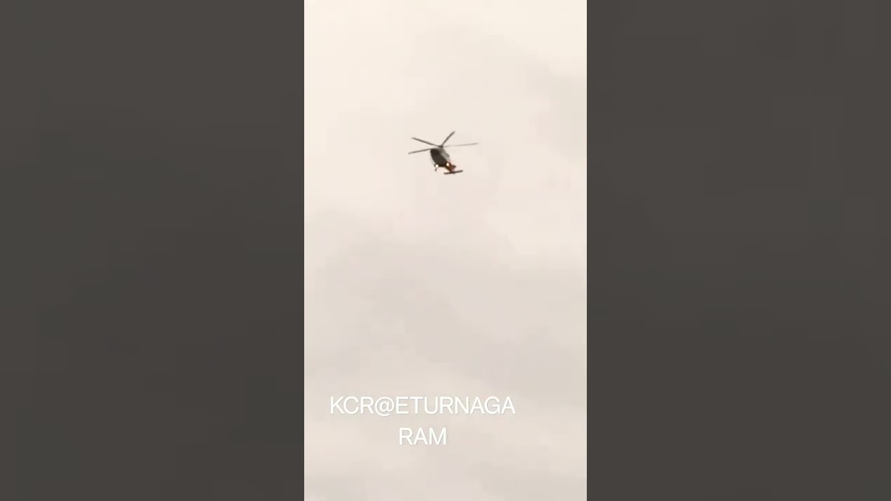 kcr helicopter@Eturnagaram#trs #kcr #mulugu