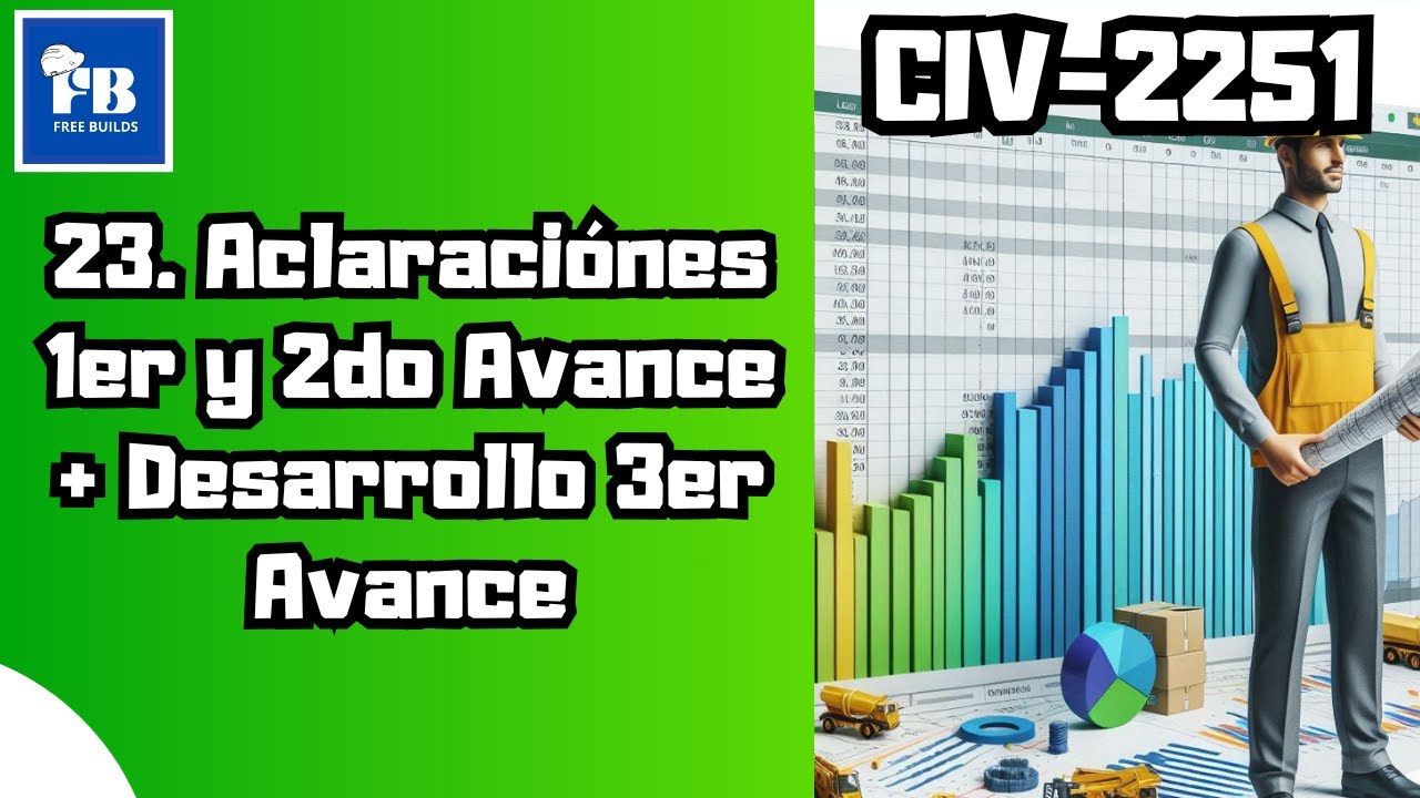 23. Aclaración del 1er y 2do Avance + Desarrollo del 3er Avance - CIV 2251 | FREE BUILDS