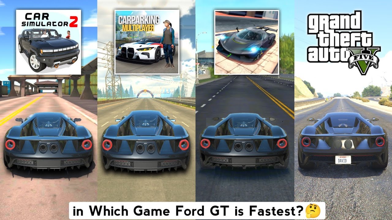 Ford GT Top Speed in Extreme Car Driving Simulator, Car Simulator 2, GTA 5, Car Parking Multiplayer
