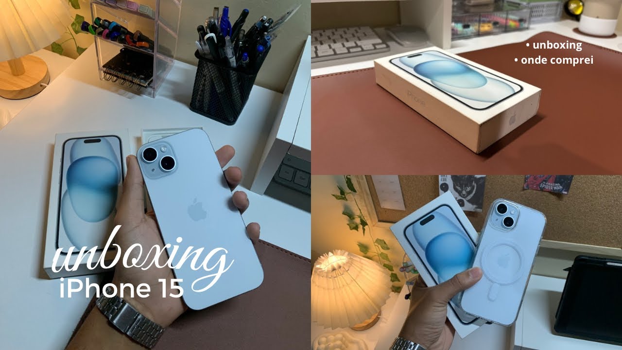 iPhone 15 azul | unboxing, onde comprei, mostrei TUDO! 💌📦🤍