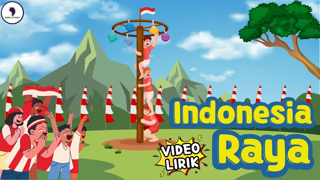 Indonesia Raya - Lagu Kebangsaan Indonesia (Video Lirik) Song of Kids