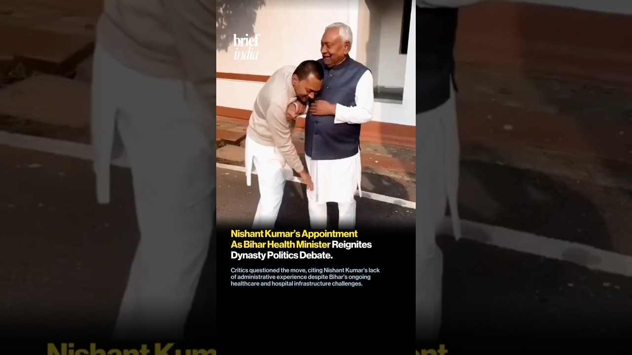 Nishant Kumar&rsquo;s Appointment As Bihar Health Minister Reignites Dynasty Politics Debate.