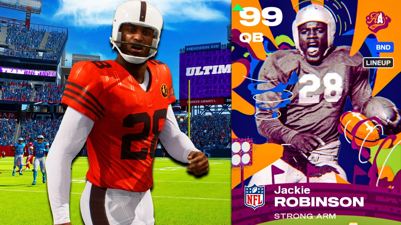 Джеки Робинсон получил карточку квотербека в Madden 26.