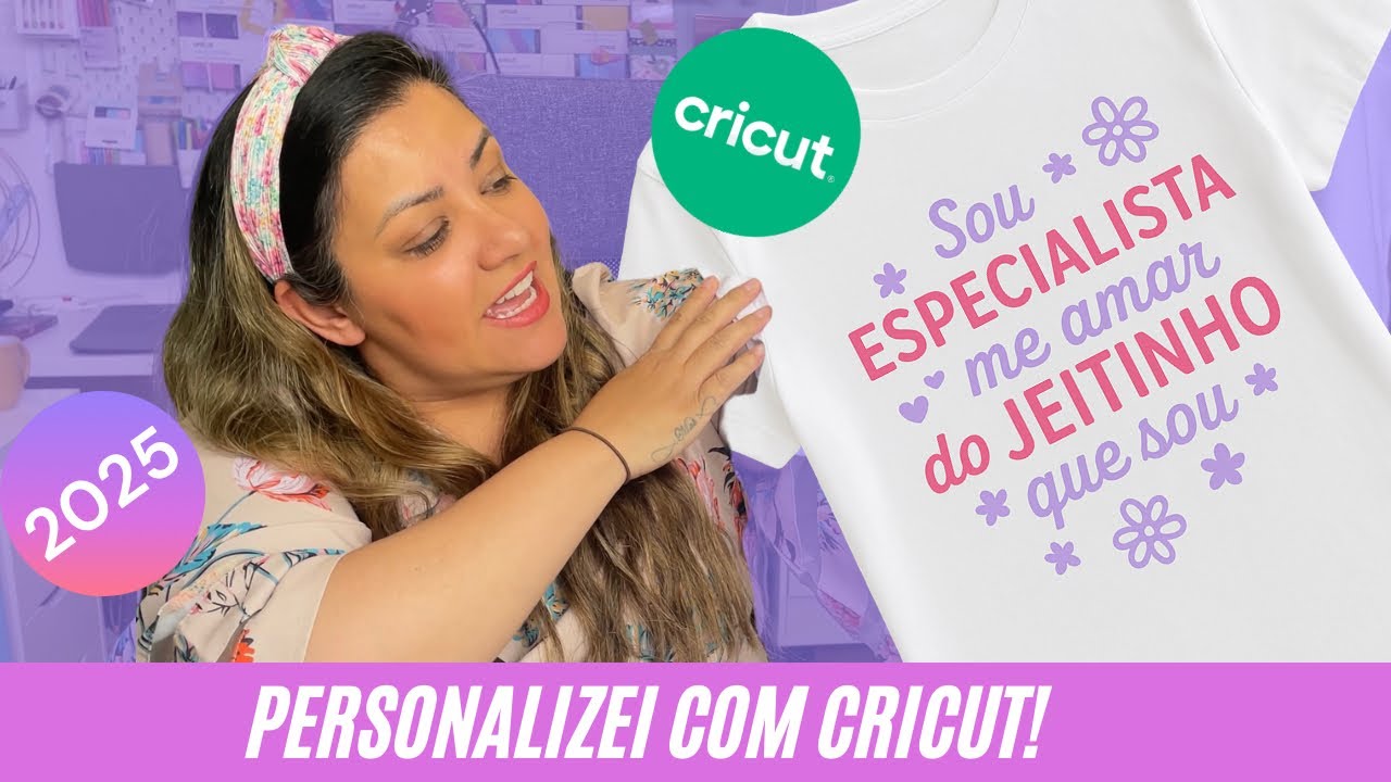 Personalizando camiseta com a Cricut Joy xtra.