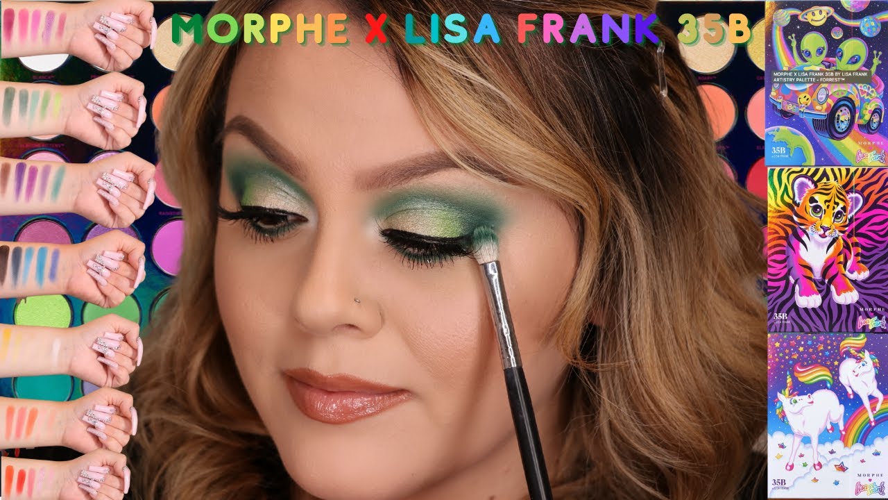 NEW MORPHE X Lisa Frank 35B EYESHADOW PALETTE |REVIEW| SWATCHES| TUTORIAL|