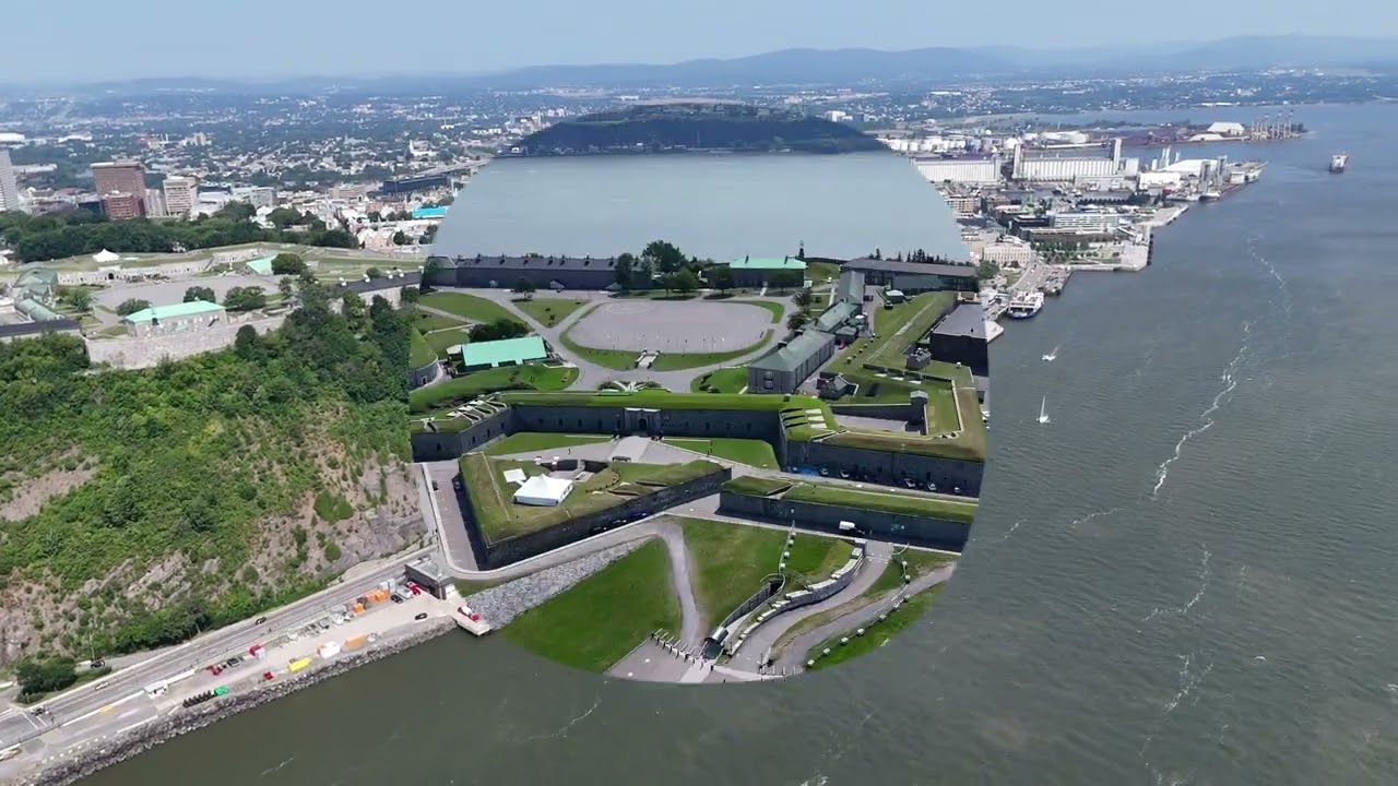 Quebec City Old Town by drone Canada 2024