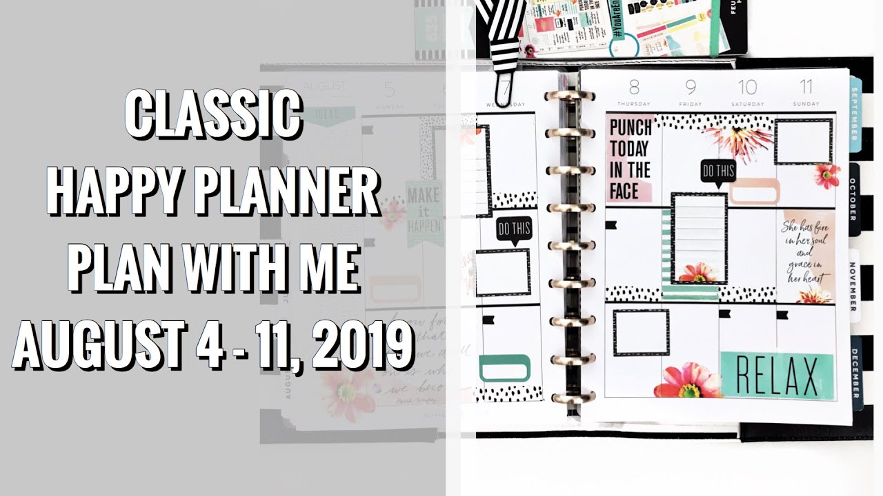 Classic Plan With Me August 4-11, 2019