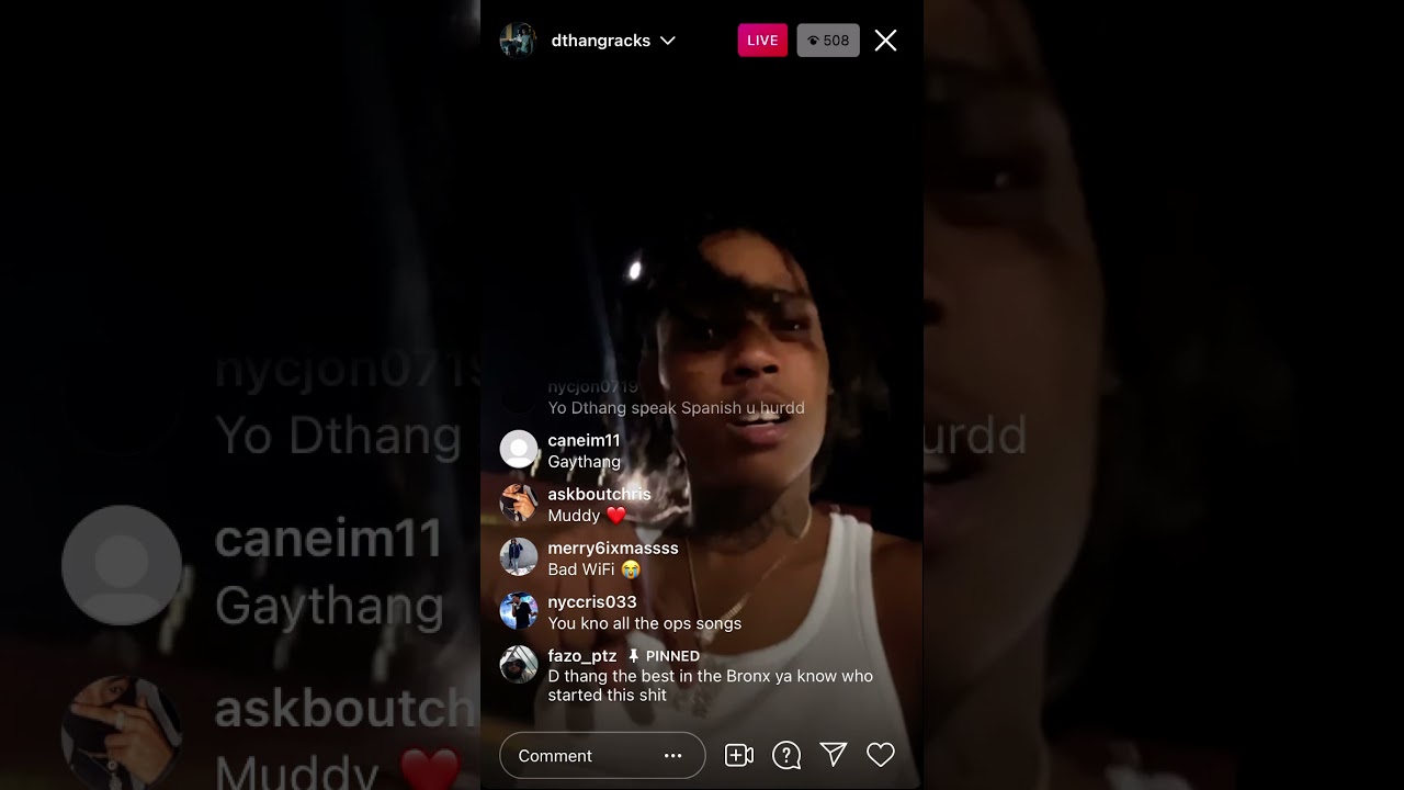Dthang on ig live saying he gonna  smack blovee when he see him😳