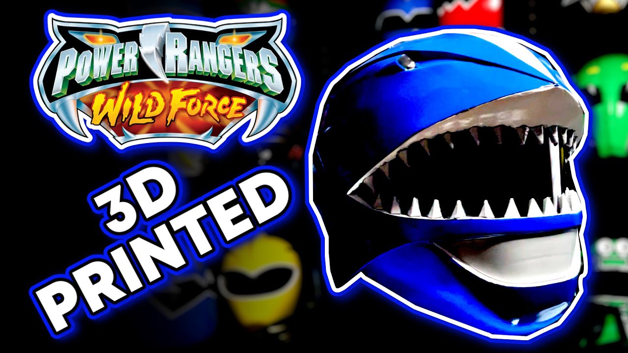 3D Printing and Finishing a Power Rangers Wild Force Blue Ranger Helmet