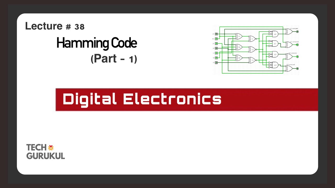 10. Hamming Code ( Part-1 ) | Error Detection & Correction - Digital Electronics | TECH GURUKUL