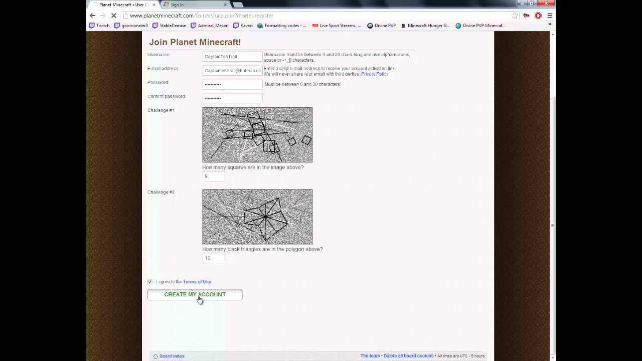 How to Create a Planet Minecraft Account And How To Dimaond a Server!