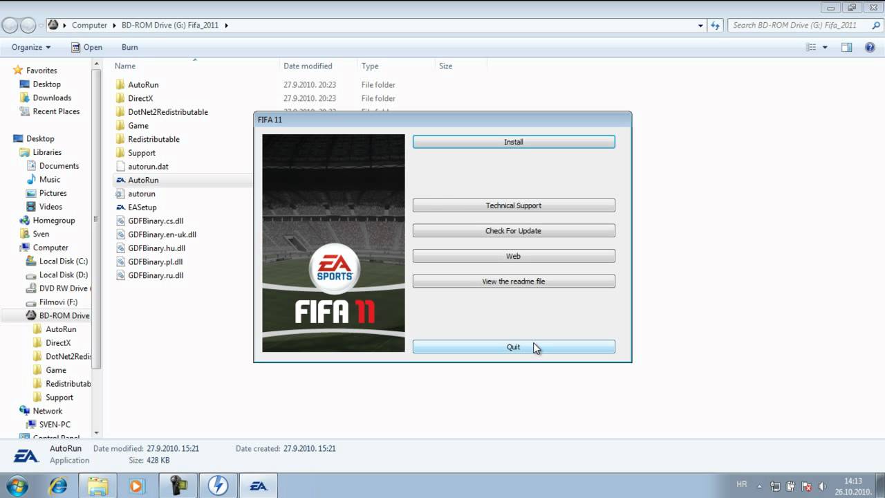 How to download and install FIFA 2011.