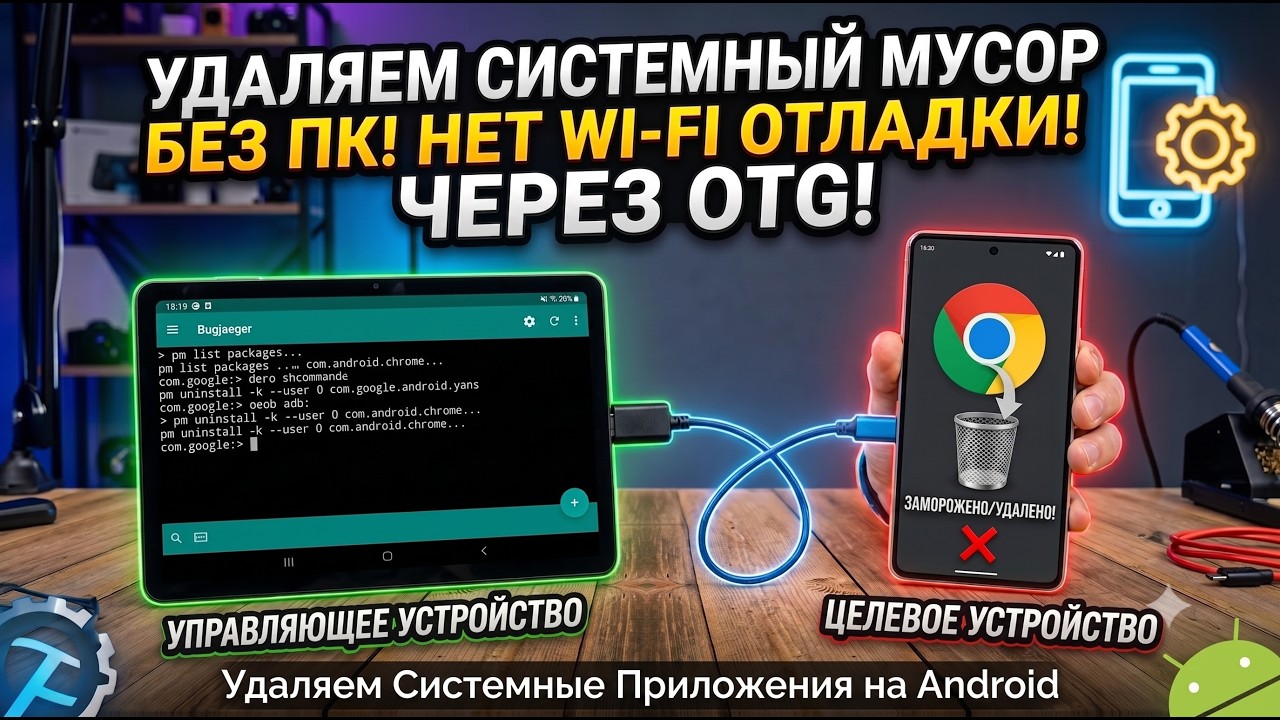 Нет отладки по Wi-Fi? НЕ ПРОБЛЕМА! Как удалить приложение на Android через другой телефон
