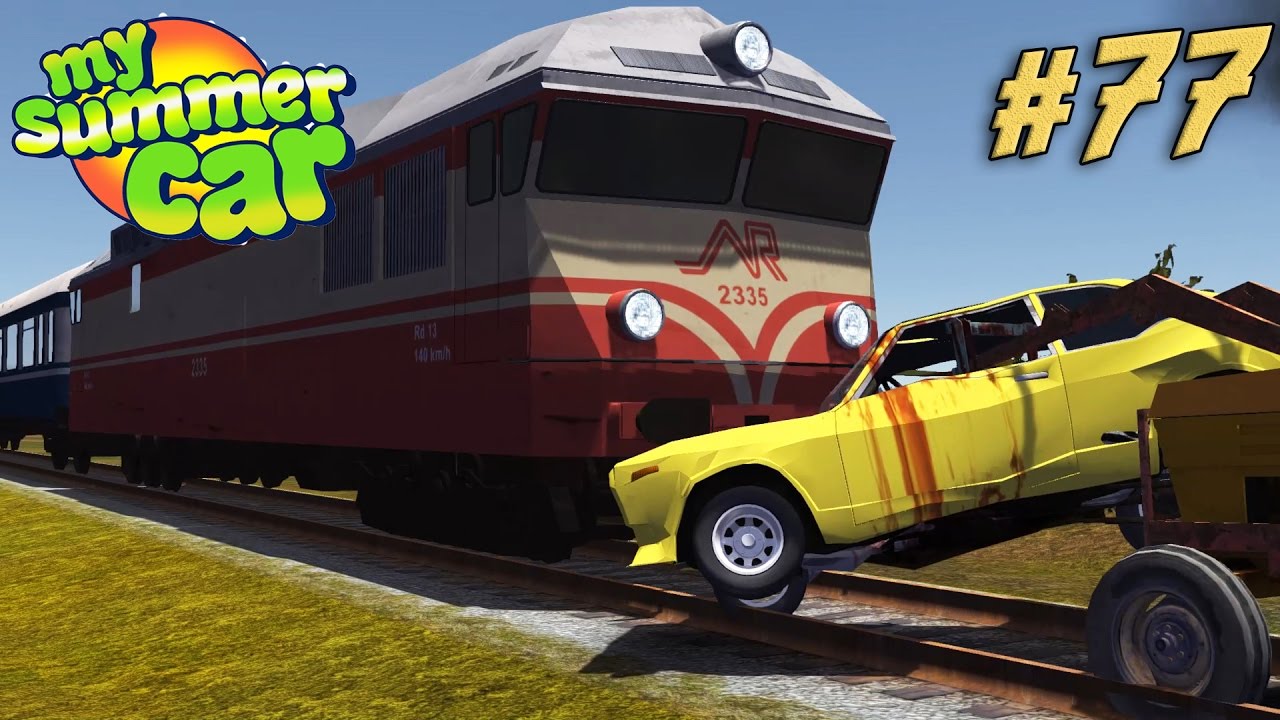 TREN CONTRA EL COCHE AMARILLO - MY SUMMER CAR #77