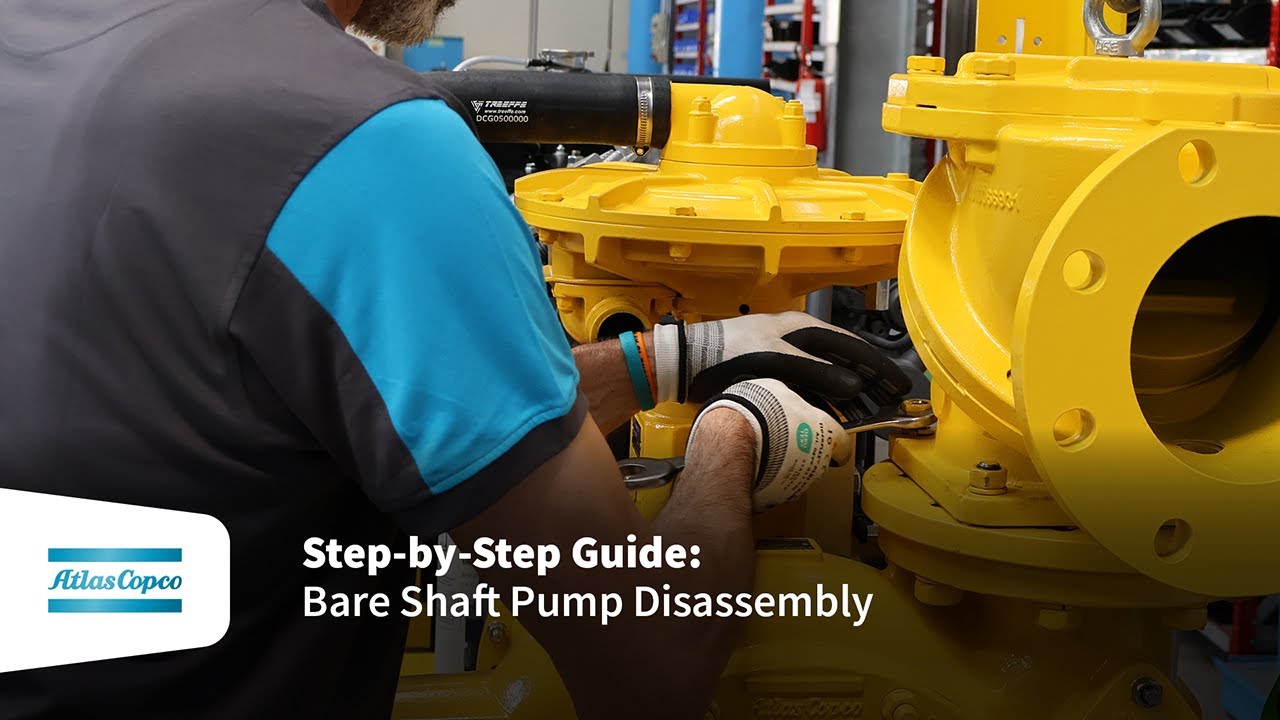 How to disassemble a bare shaft pump (Atlas Copco PAS 150 HF)