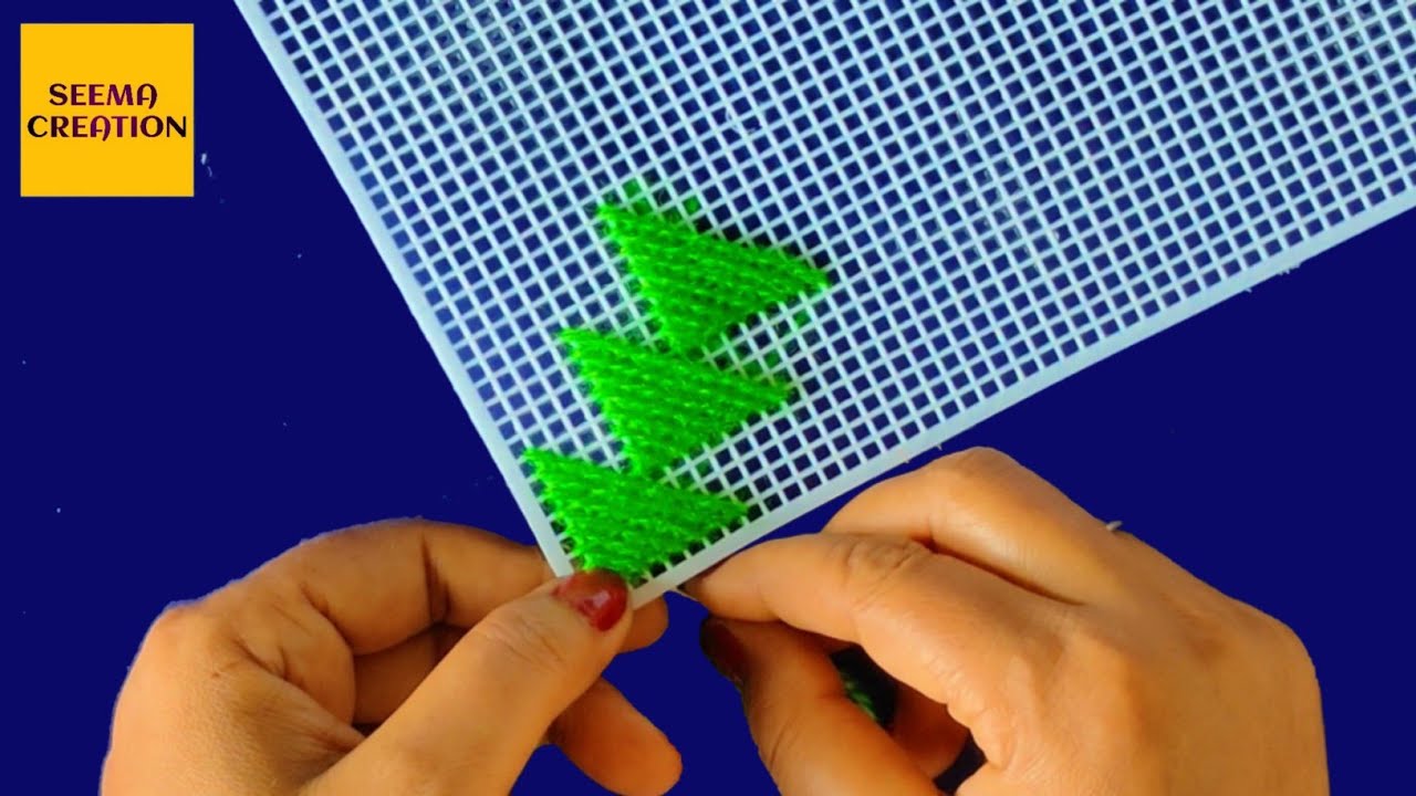 VERY INSTANT AND SO BEAUTIFUL PLASTIC CANVAS DESIGN IDEA STEP BY STEP FOR BEGINNERS 👍👍🙏🌹🌹