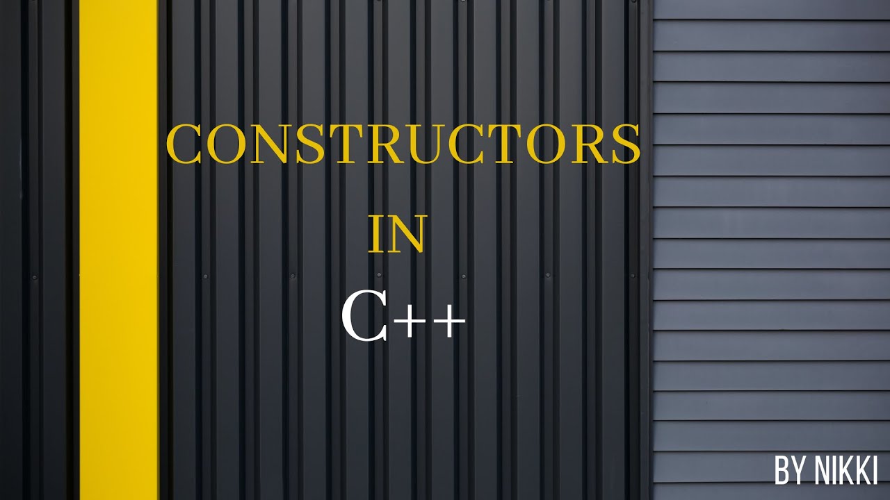 Constructors in C++ (default constructor, parameterized constructor, copy constructor)