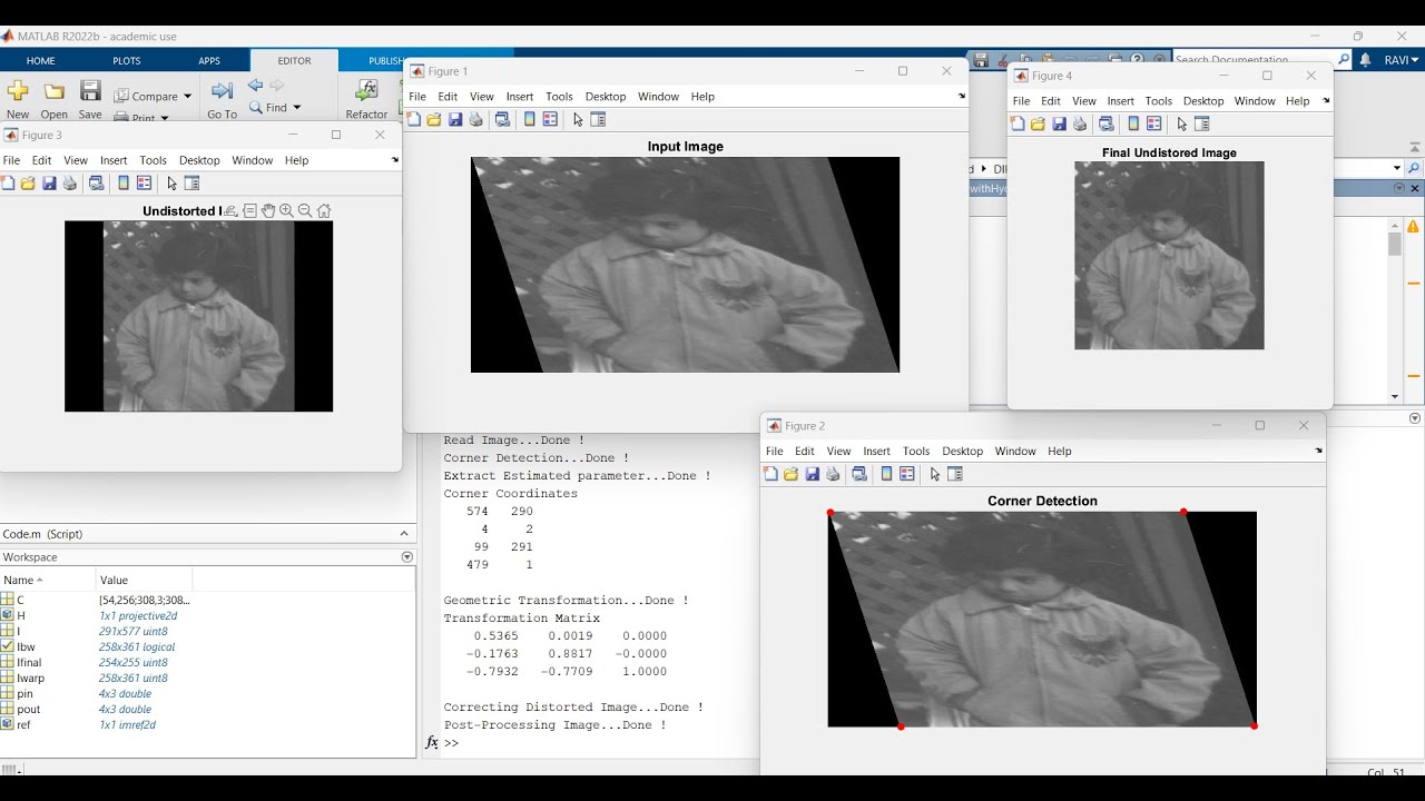Distortion Correction of Image in MATLAB | MATLABSolutions
