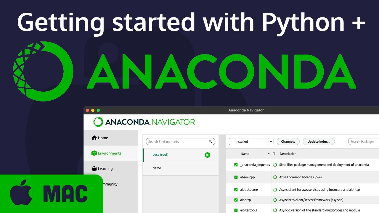Начало работы с Anaconda и Python на Mac