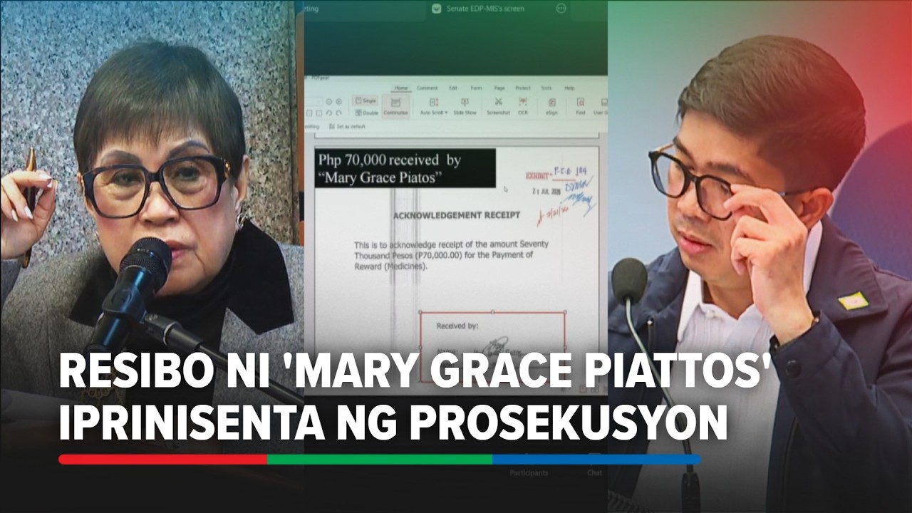 Acknowledgement receipt ni 'Mary Grace Piattos' binusisi sa impeachment trial | ABS-CBN News