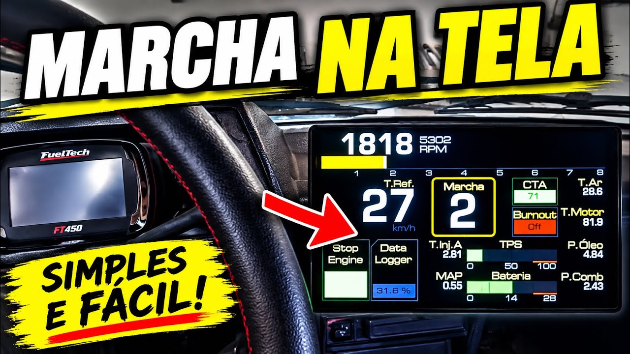Como configurar a marcha na tela da fueltech, Simples e fácil, Detecção de marcha FT 450 550 e 600.