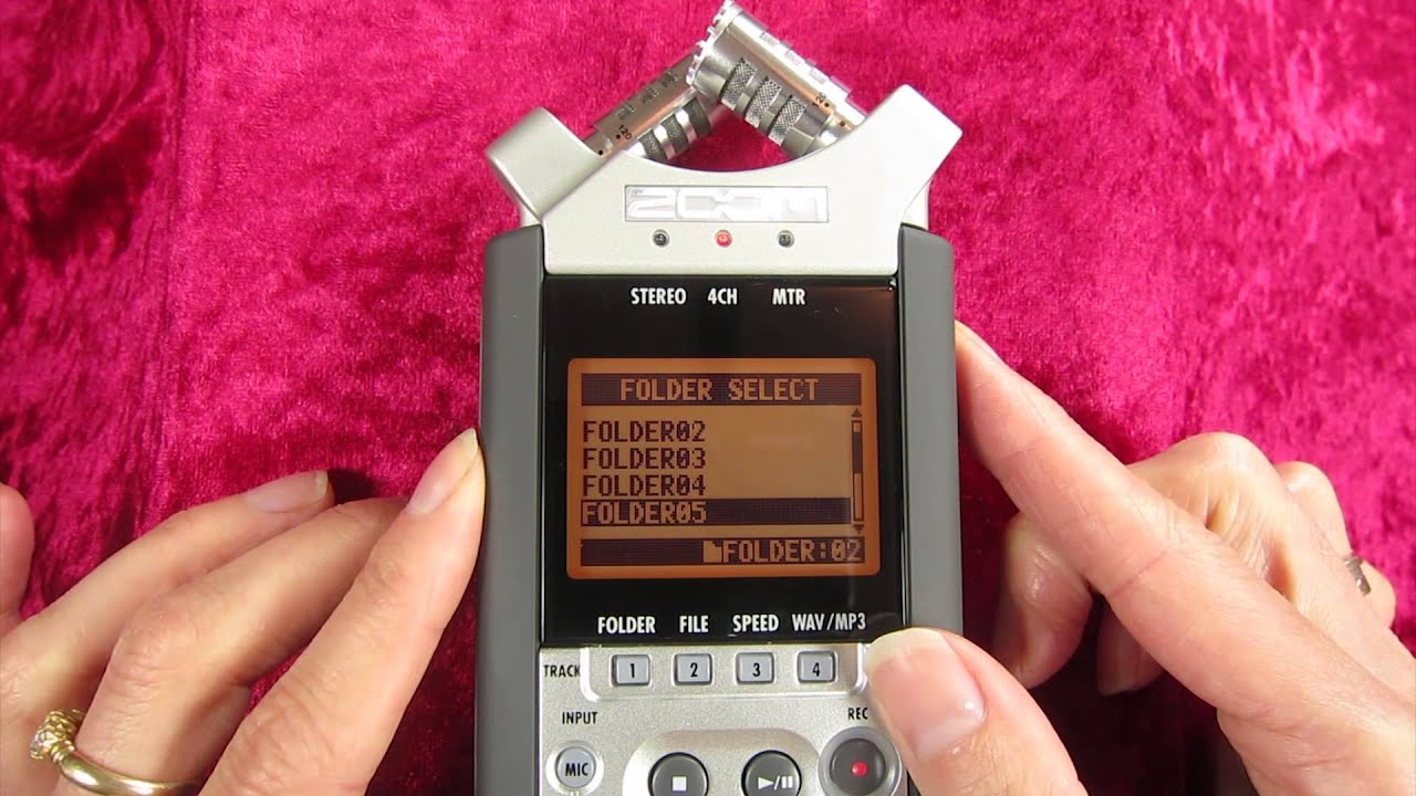 Zoom H4n Tutorial - How to Navigate Folders & Files on the Zoom H4n