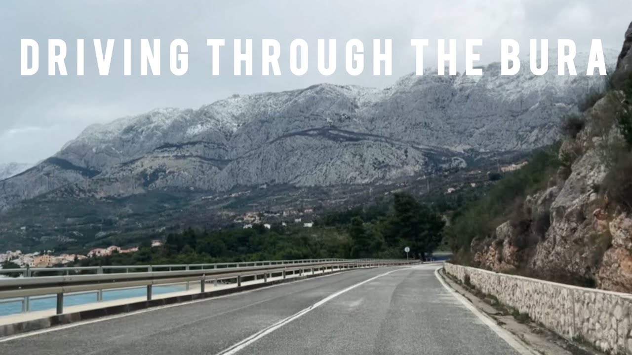 Driving Through the Bura | Podgora to Makarska Winter Drive