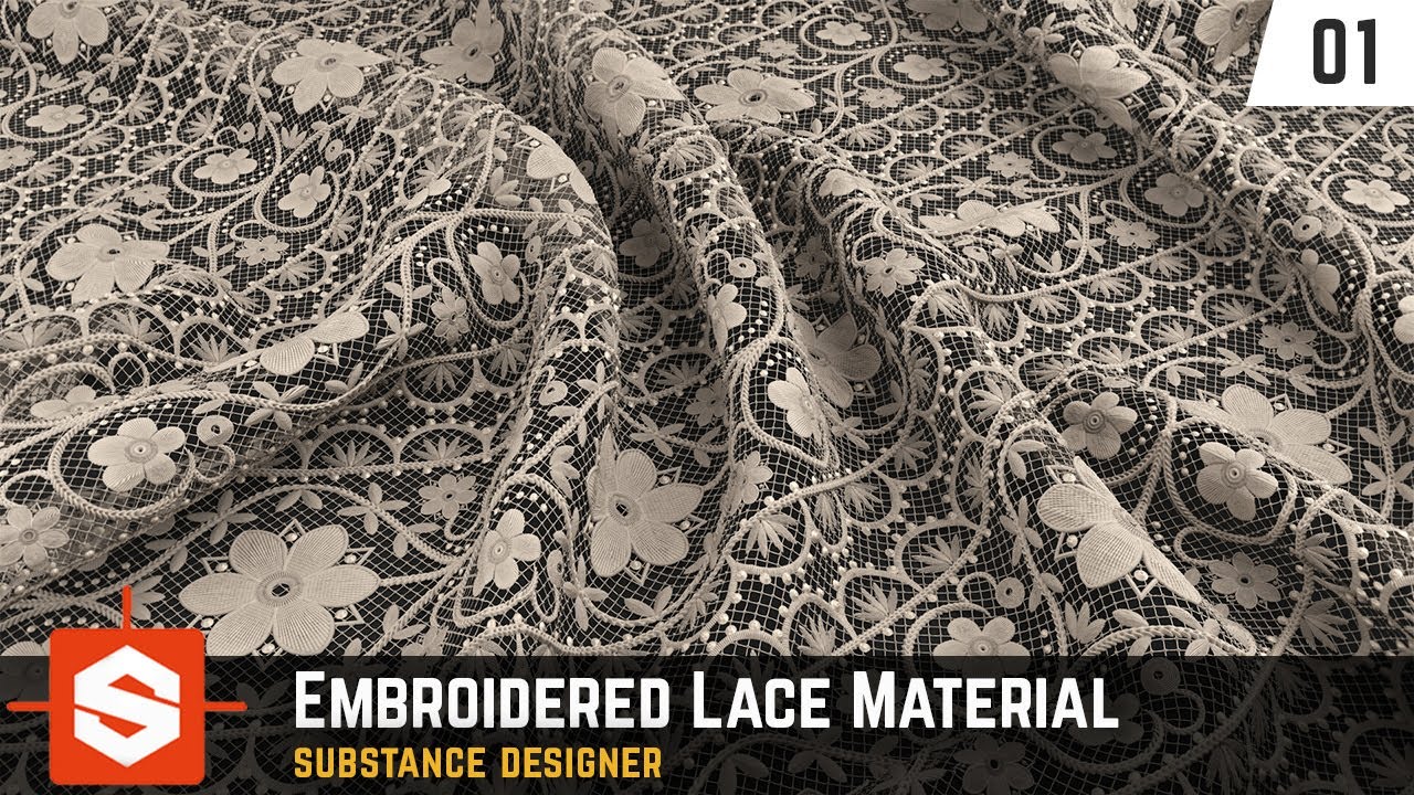 Embroidered Lace Material in Substance Designer Part 1 | Ornament