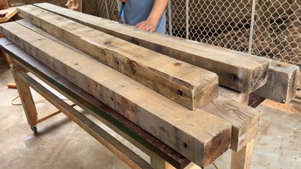 Old Wood, New Life: Building a Large & Sturdy Dining Set from Reclaimed Lumber