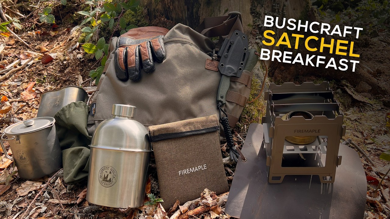 Bushcraft Satchel Breakfast & Spoon Carving / Gear from Helikon Tex, Firemaple, Civivi & Nordic Wolf