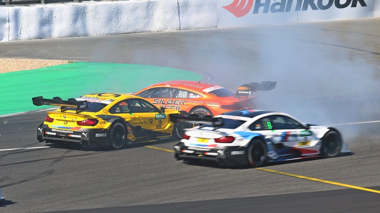 DTM 2018 - Nürburgring - Crash´s, many Action and loud V8 Sound!