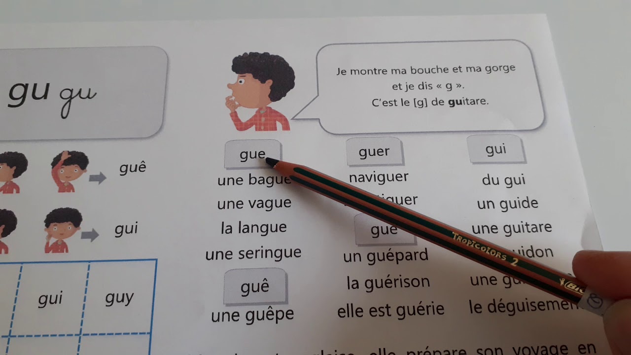 CP Lecture de la fiche son [g] gu