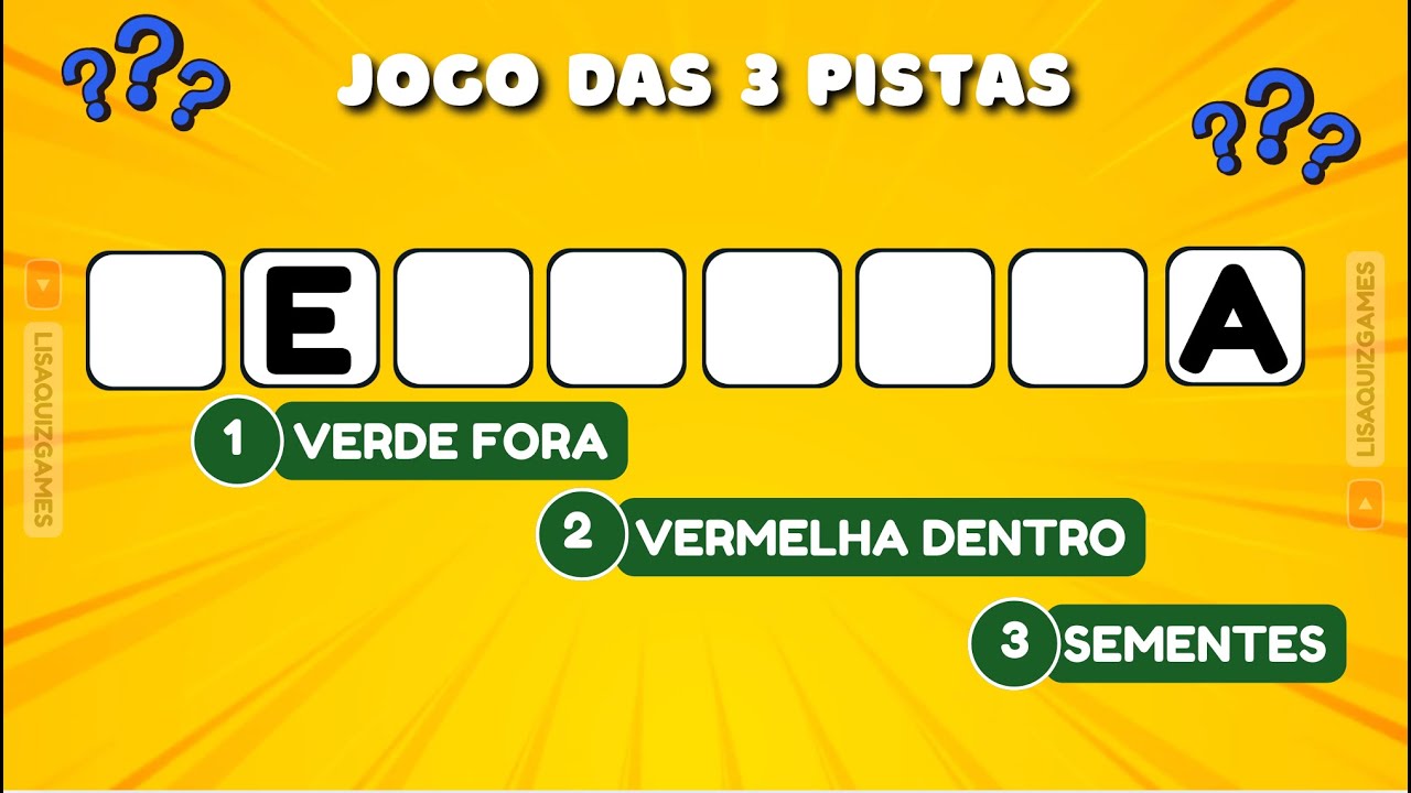 ADIVINHE A PALAVRA: 3 Dicas, 1 Resposta. Aceita o desafio? 🔥