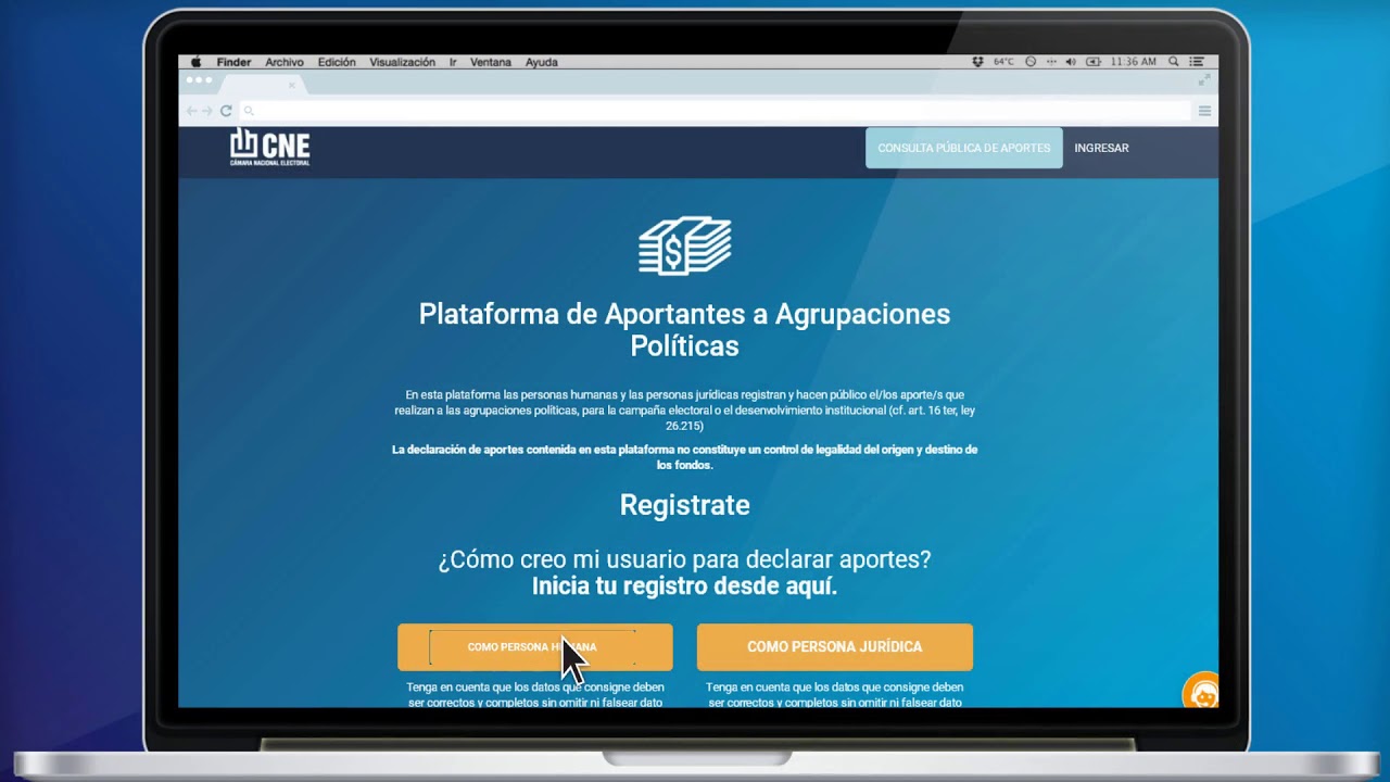 Aportantes a agrupaciones po&iacute;ticas