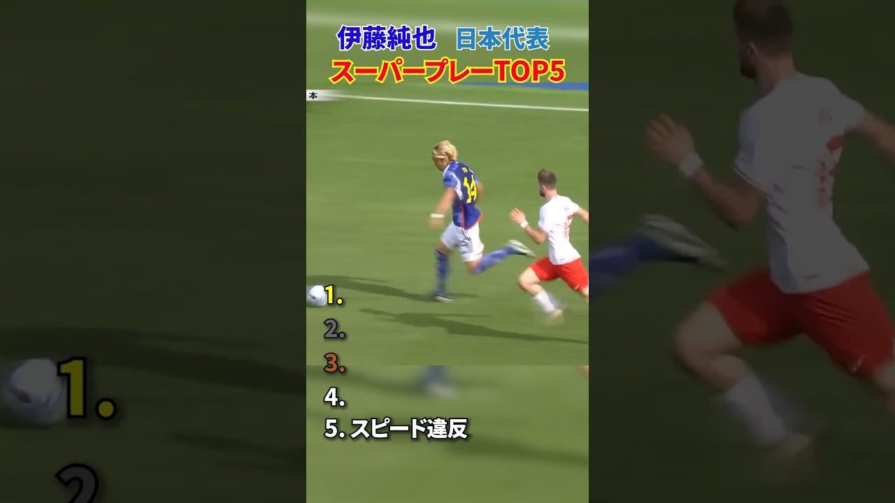 伊東純也 日本代表 スーパープレー TOP5 #サッカー #日本代表