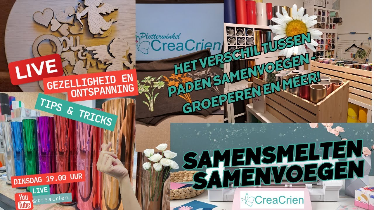CreaCrien LIVE Paden, lagen, samenvoegen, samensmelten