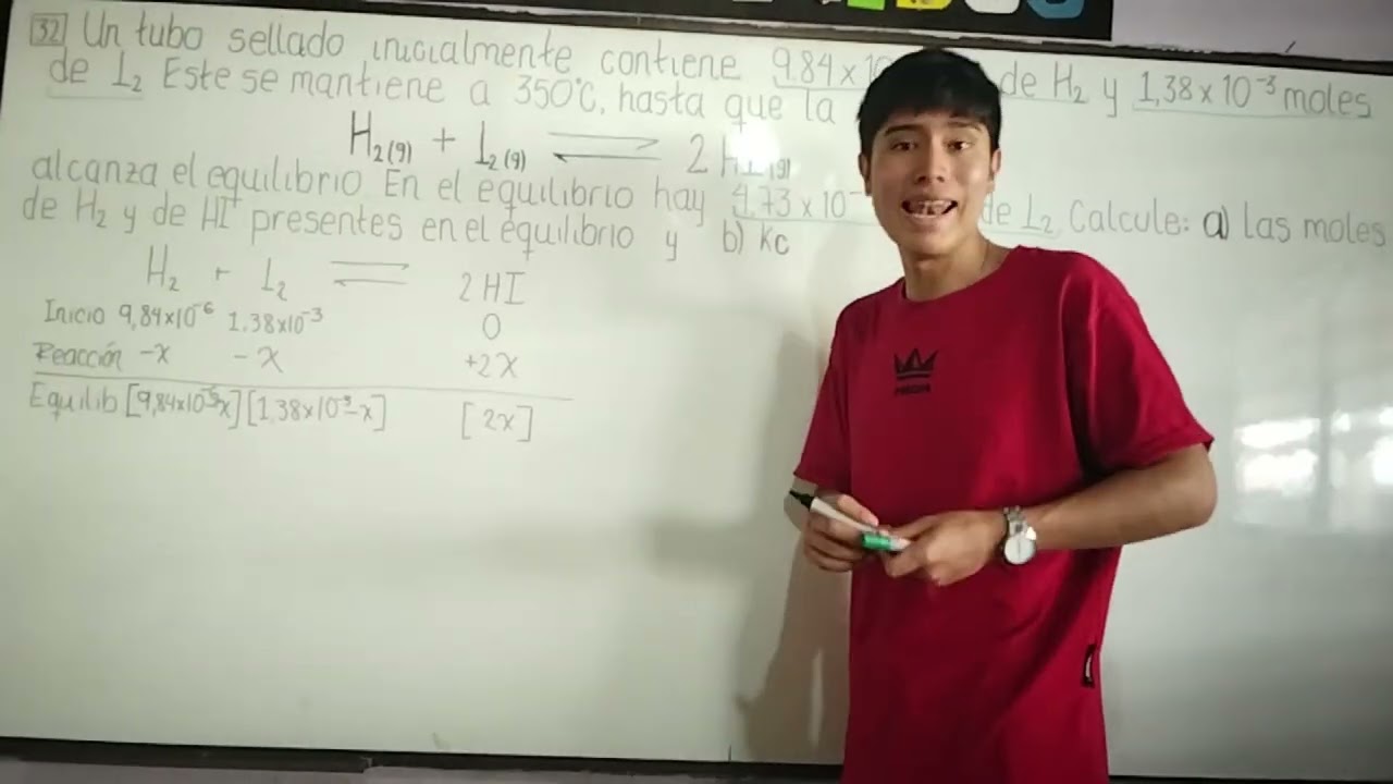 EJERCICIO: MOL EN EQUILIBRIO Y CÁLCULO DE KC