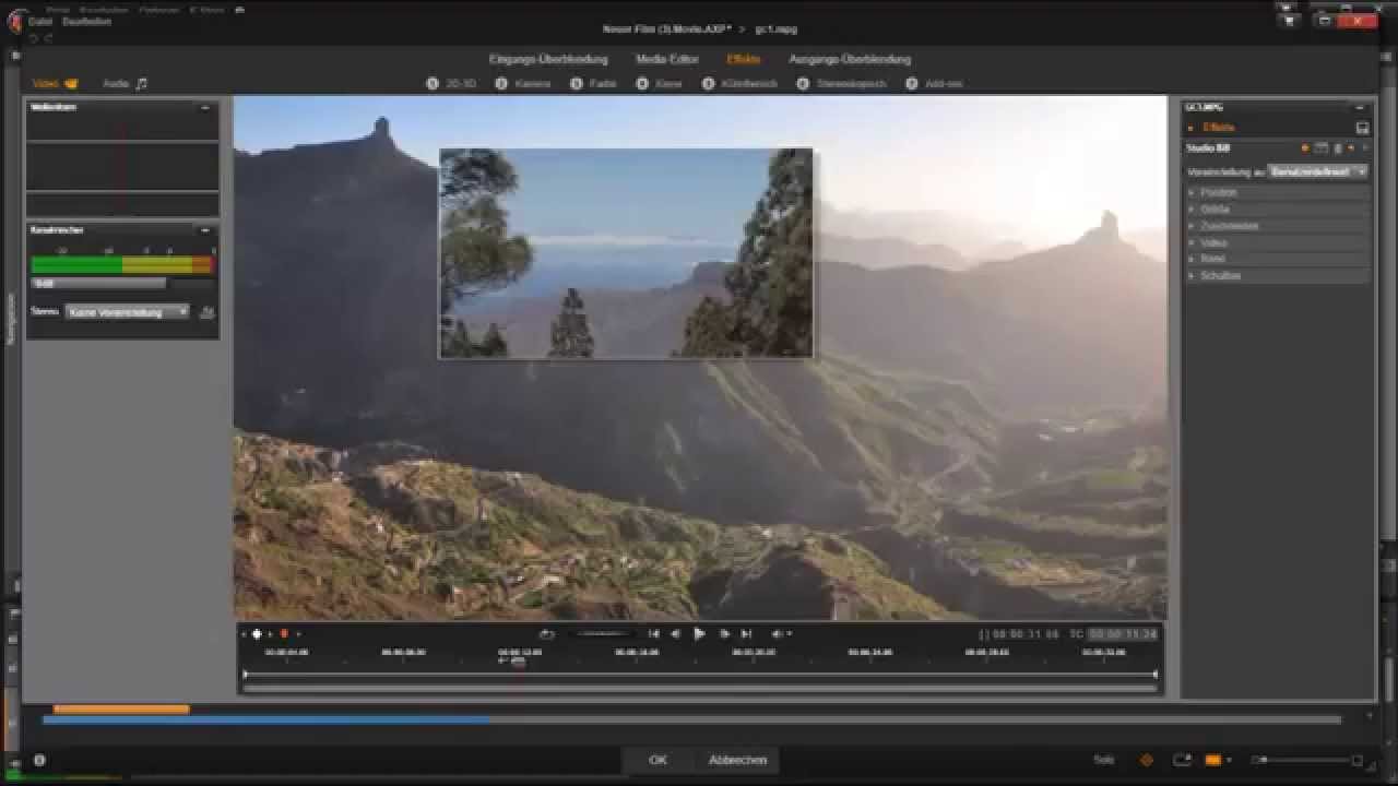 Ein Bild in Bild-Effekt mit Keyframes animieren (Pinnacle Studio)