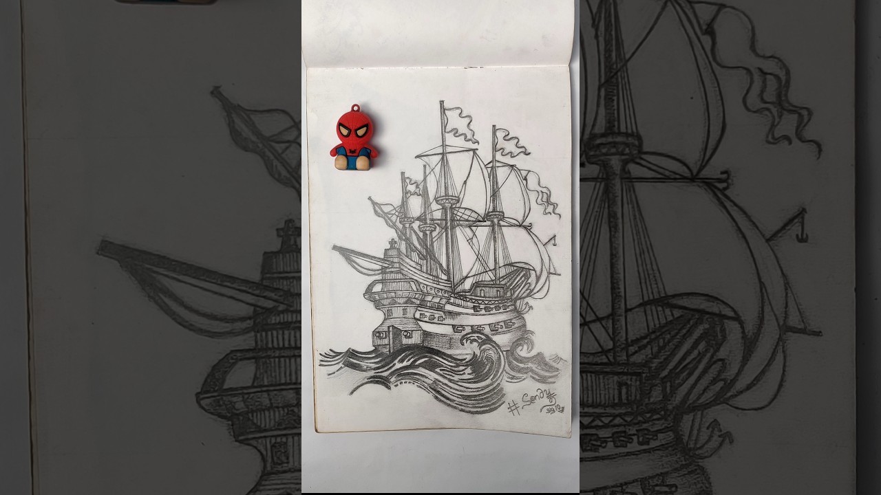 Pirates Ship Drawing || #art #shortsvideo #shorts #drawing #pencildrawing