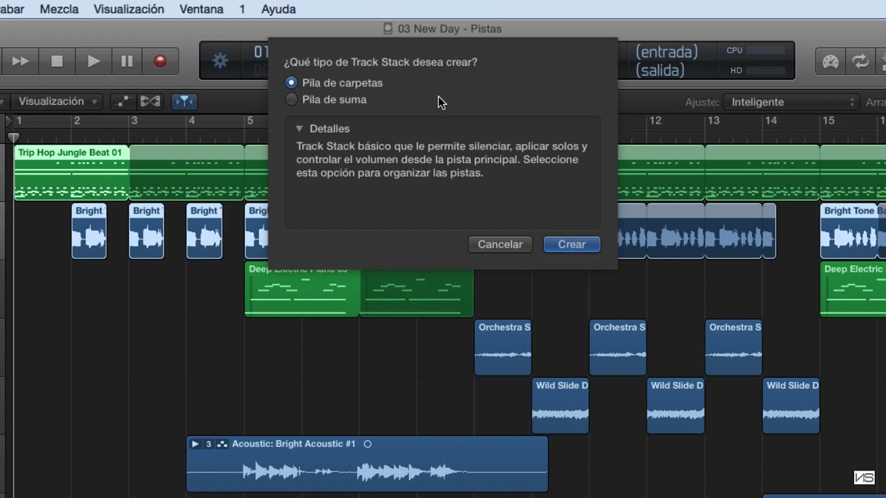 1.5  Logic pro X - Track stack