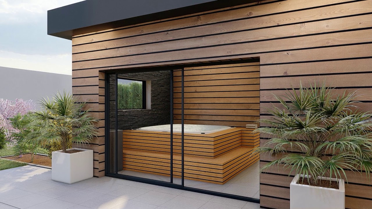 Ilodesign projet d'aménagement d'une piscine avec pool house et espace wellness
