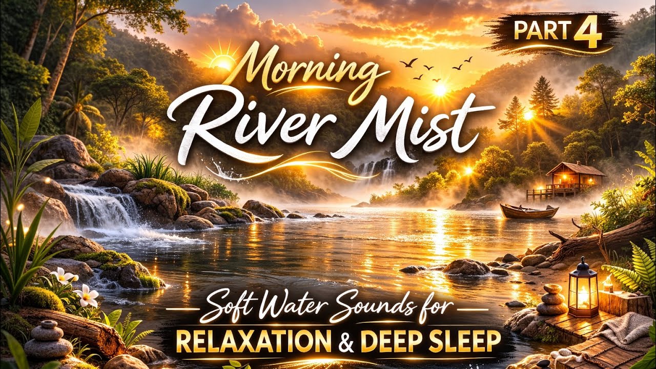 Morning River Mist ⛅ Soft Water Sounds for Relaxation & Deep Sleep (15 Minutes) | Part 4