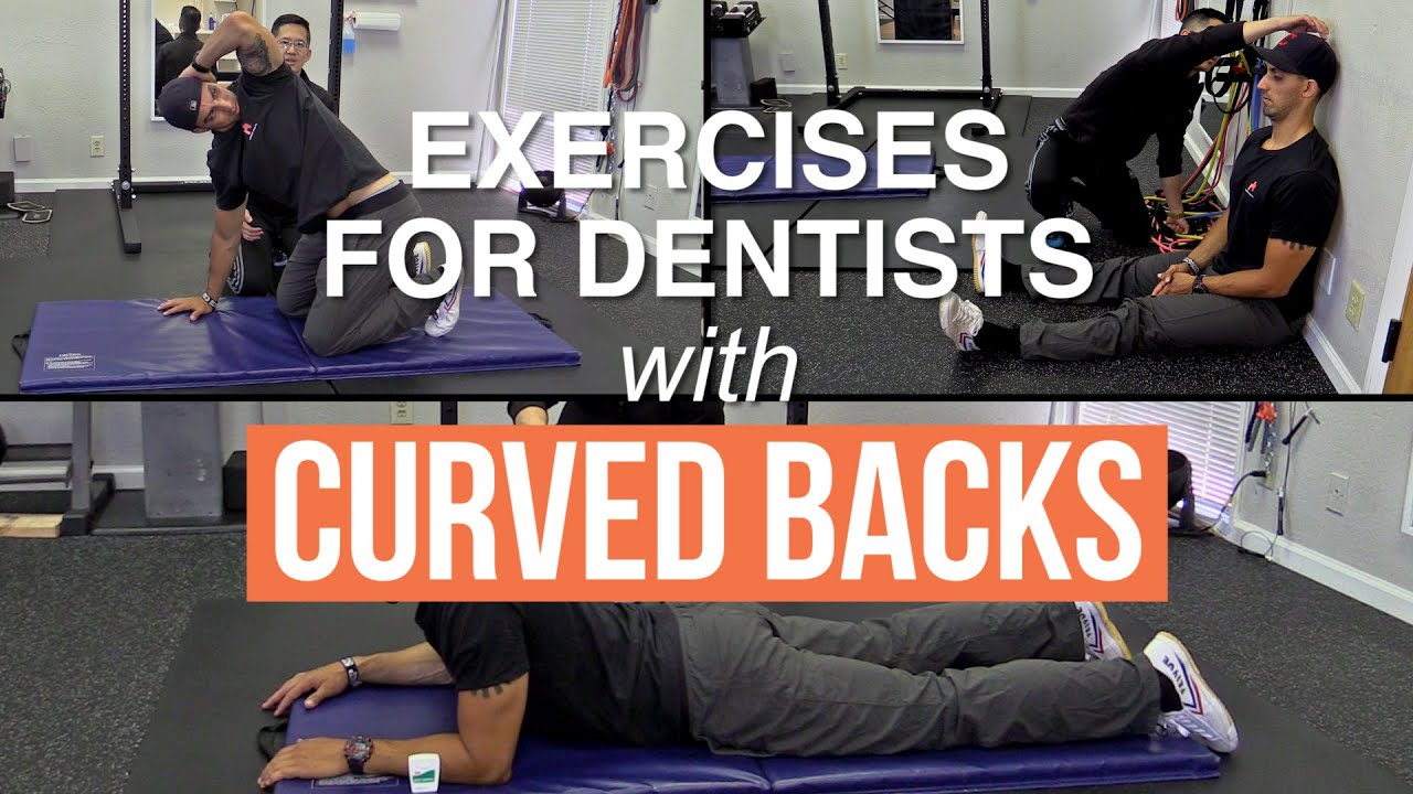 Back exercises for dentists with kyphosis