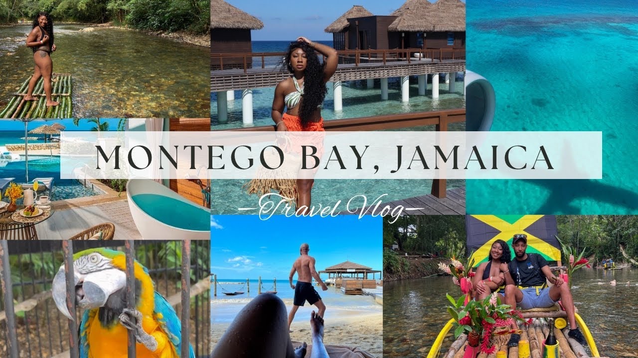SANDALS MONTEGO BAY JAMAICA TRAVEL VLOG | Bamboo Raft, Horseback Riding in ocean + more