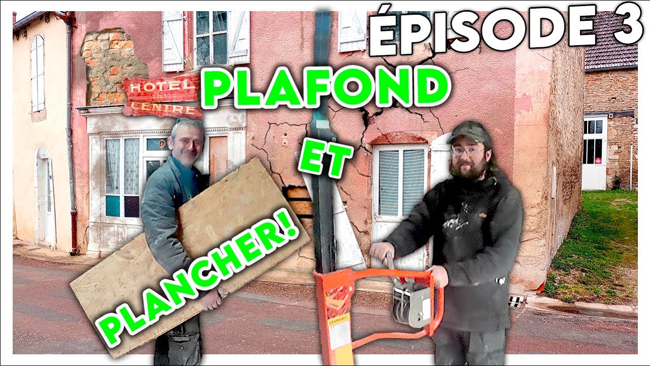 Ep3: La maison ROSE, Le plancher et le plafond suspendu enfin posés!