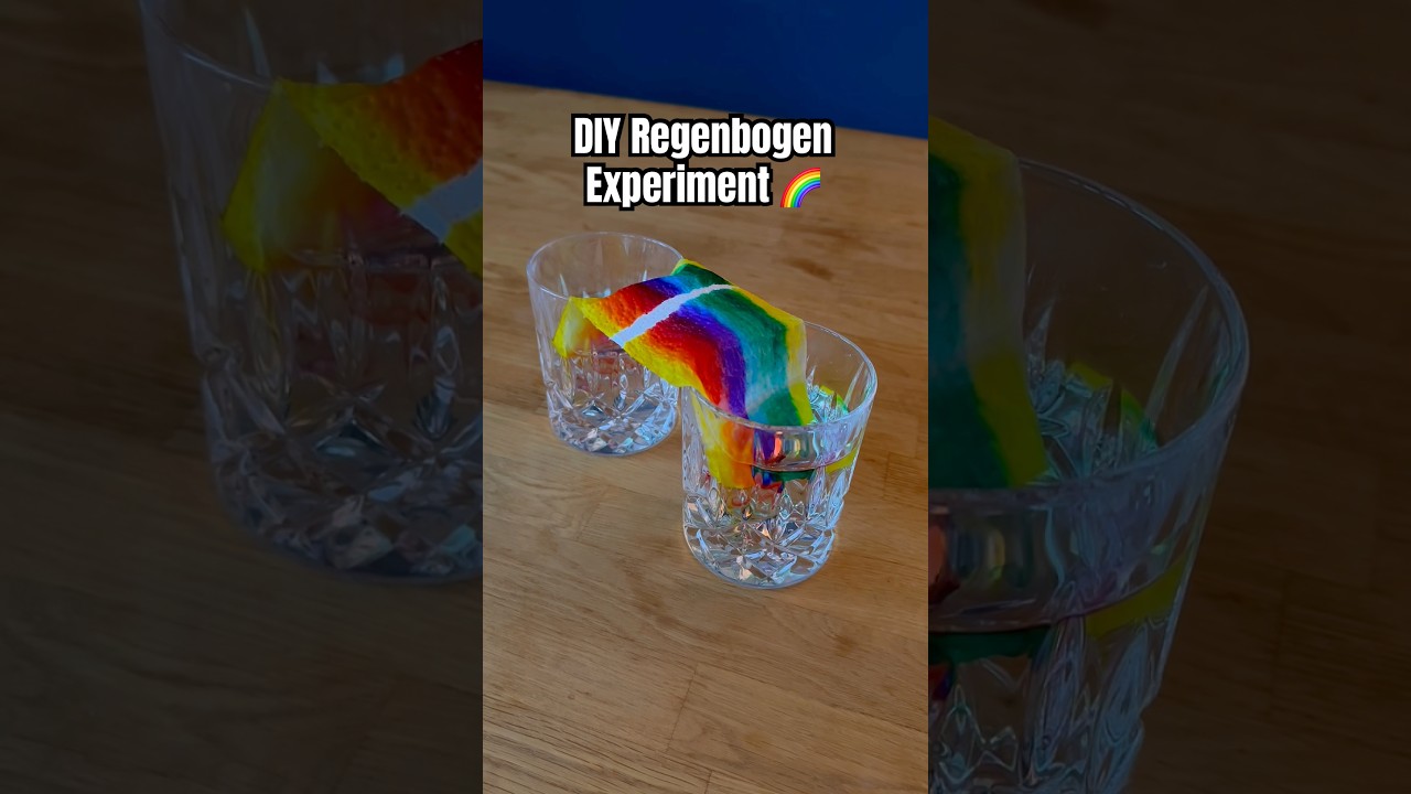 DIY Regenbogen Experiment #experiment #kidsactivities #funforkids #kindergarten #science #kids #diy