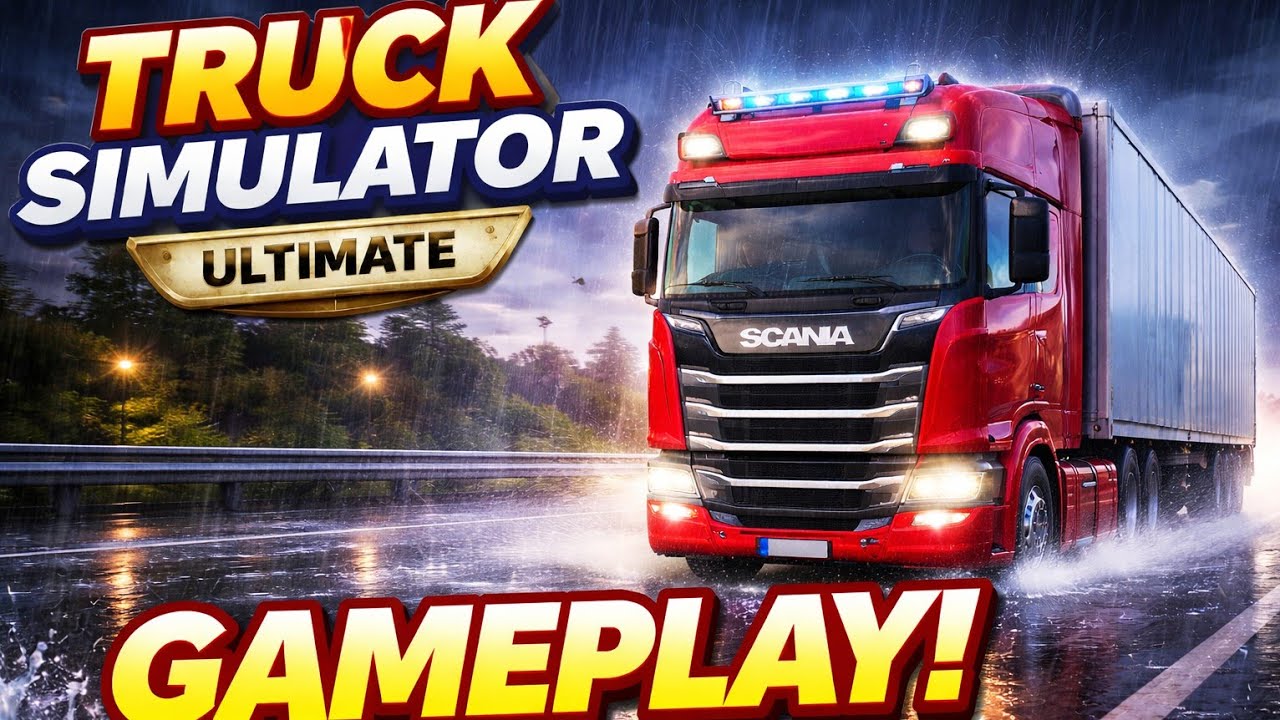 Dangerous Mountain Delivery in Rain 😱 | Truck Simulator Ultimate truck driving game 