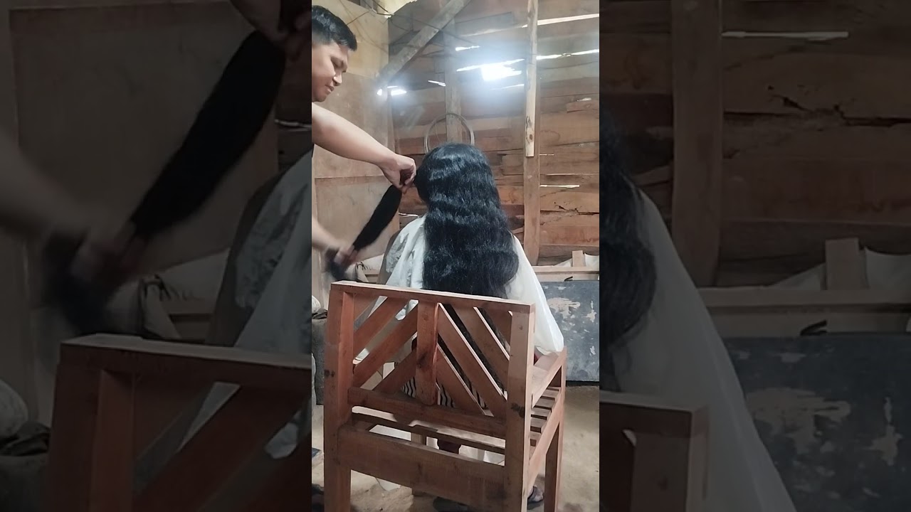 Pemotongan rambut panjang jadi Bondol di desa