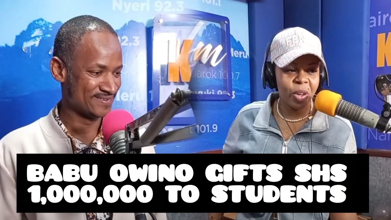 Babu Owino Gifts students Shs 1000000 Live Kameme Fm || Muthoni Wakirumba