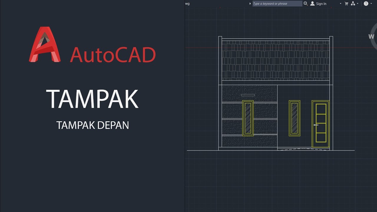 Cara membuat Tampak | Autocad Tutorial